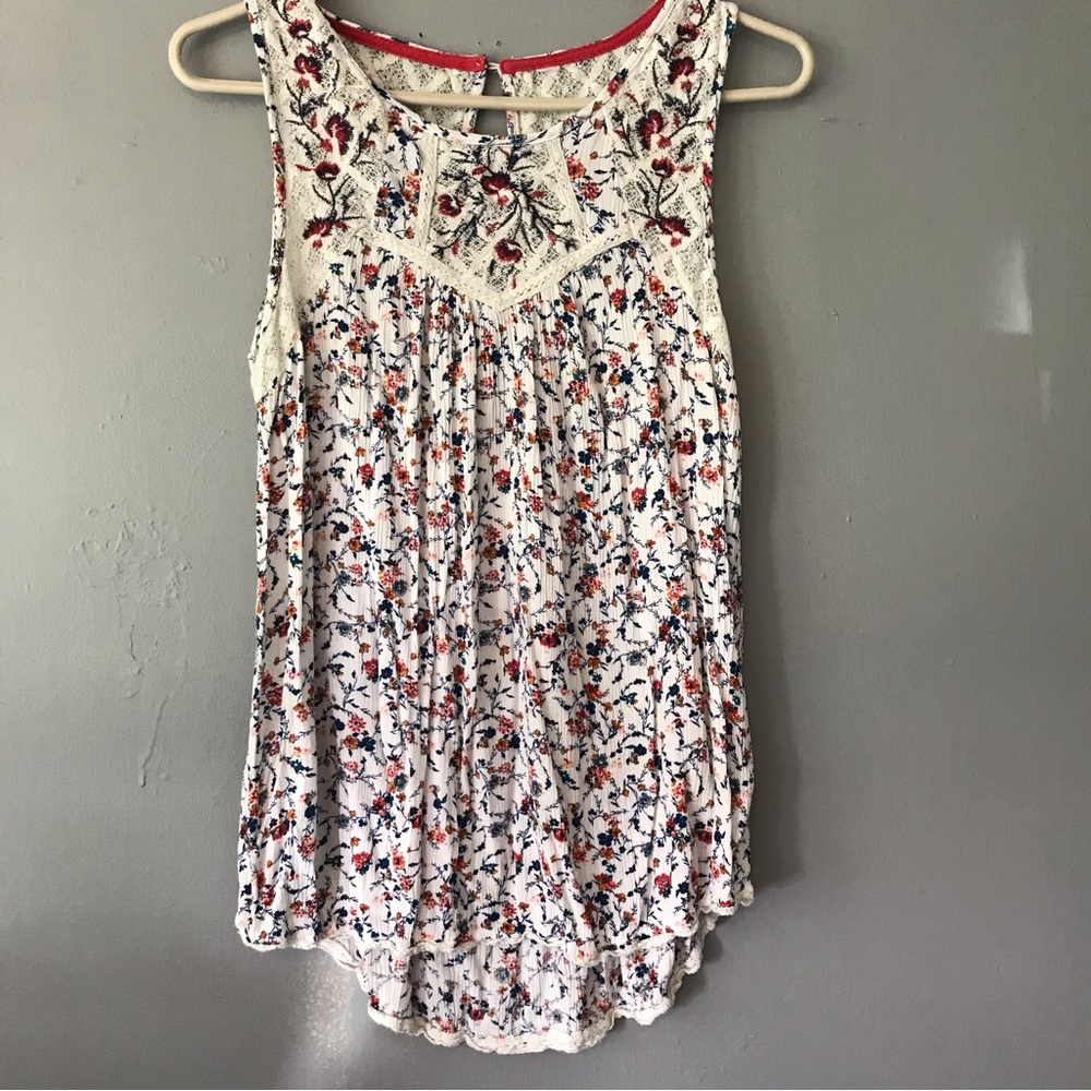 Xhilaration Embroidered Floral Blouse